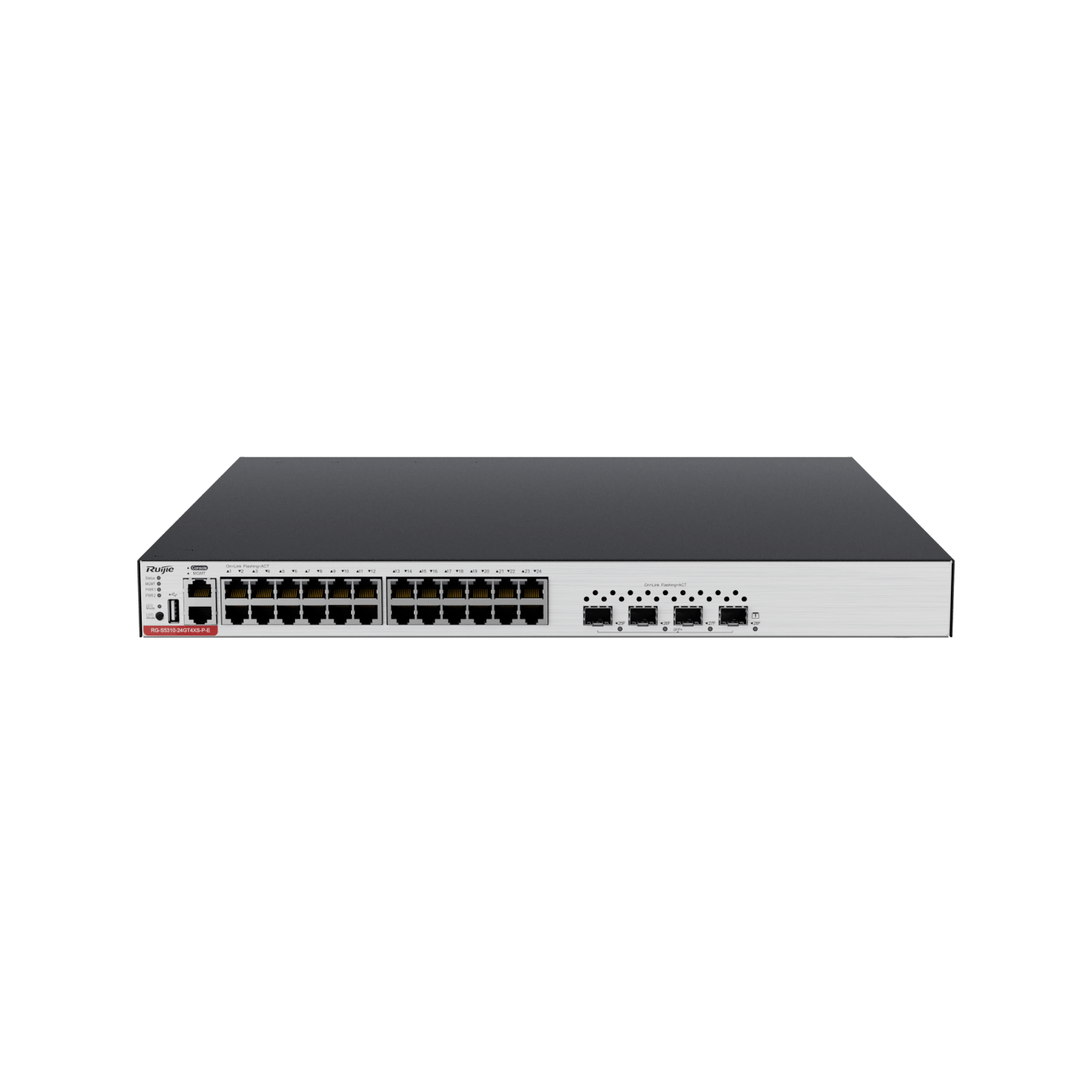 RG-S5310-24GT4XS-P-E 24-Port GE Electrical Layer 3 Managed Access Switch with PoE+, Four 10G Uplink Ports