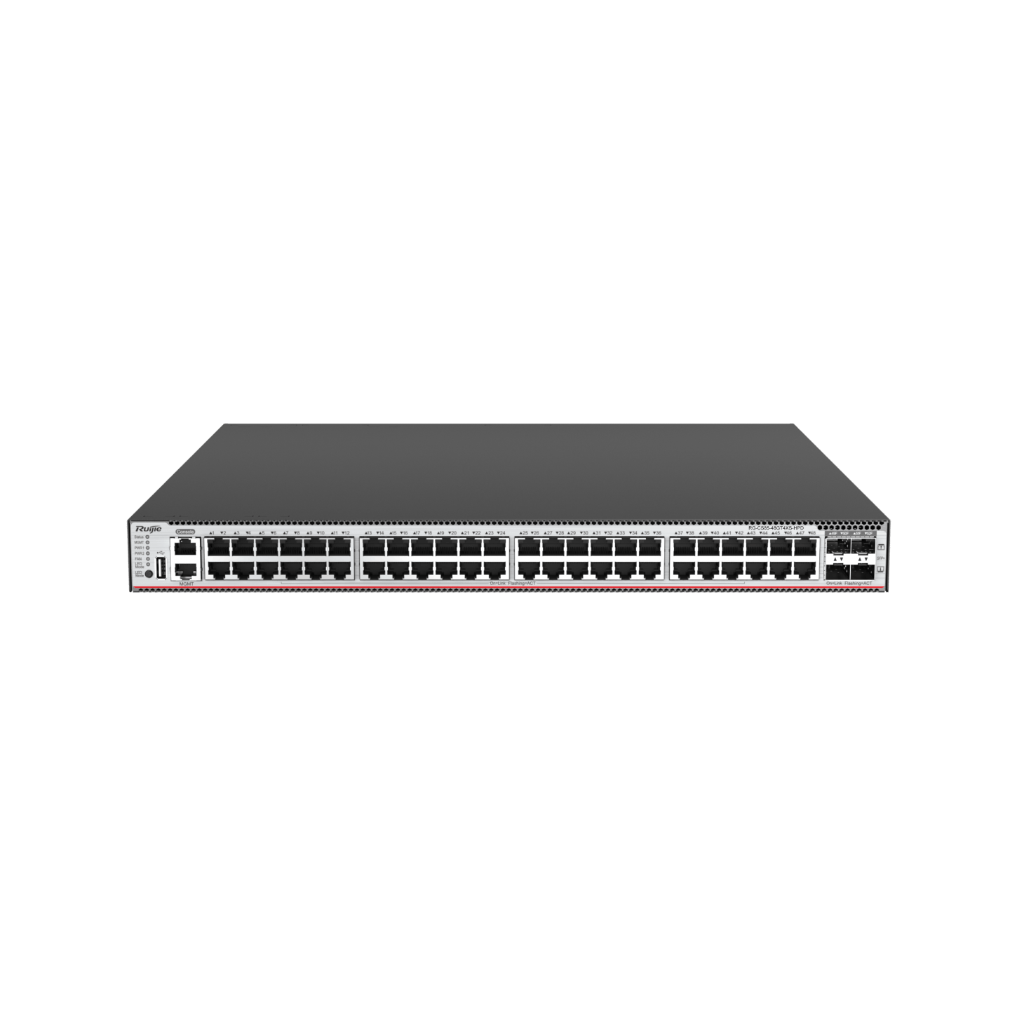 RG-CS85-48GT4XS-HPD 48-Port GE Electrical Layer 3 Enterprise-Class PoE Core or Aggregation Switch, 4 × 10G Uplink Ports