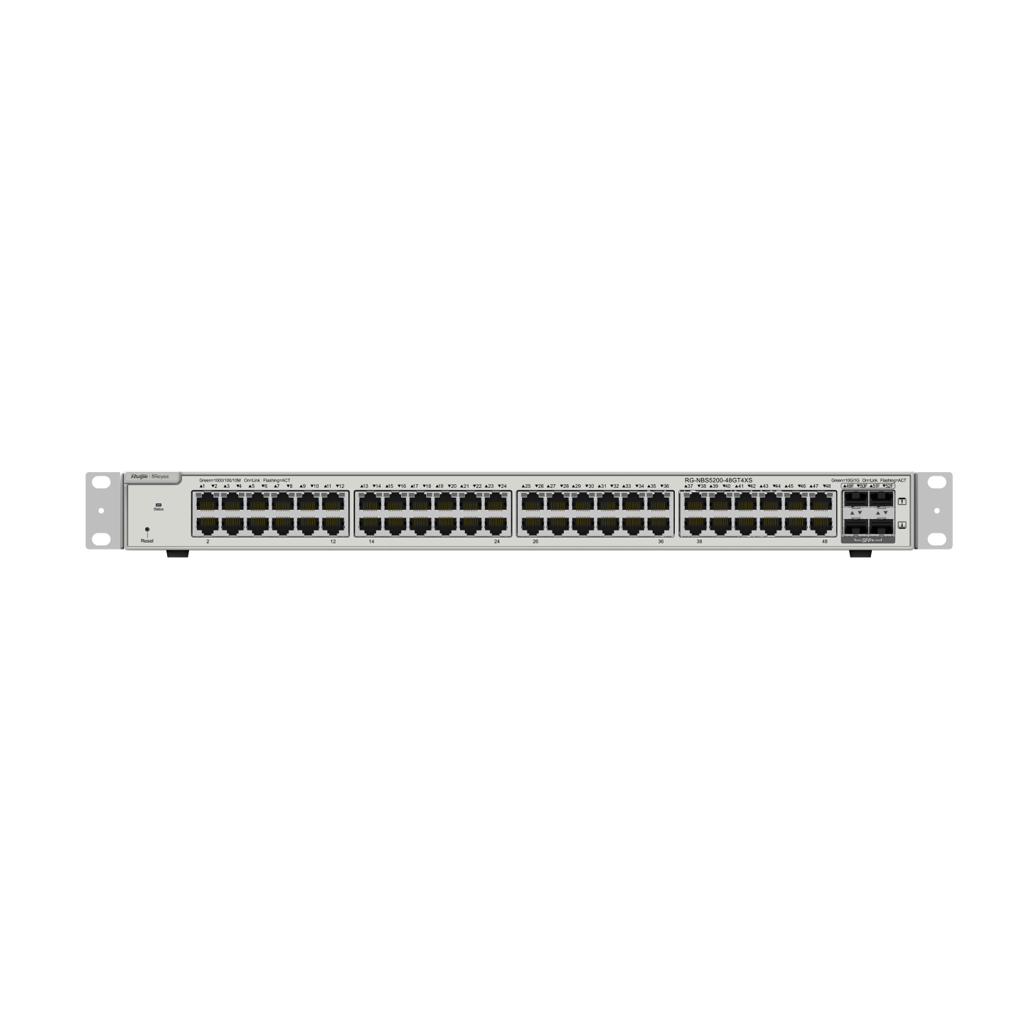 RG-NBS5200-48GT4XS, 48-port Gigabit Layer 2  Non-PoE Switch, 4 SFP  Uplink