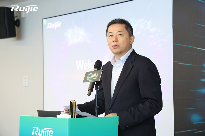 Ruijie Networks' CEO Zhongdong Liu Giving Welcome Note at the Summit