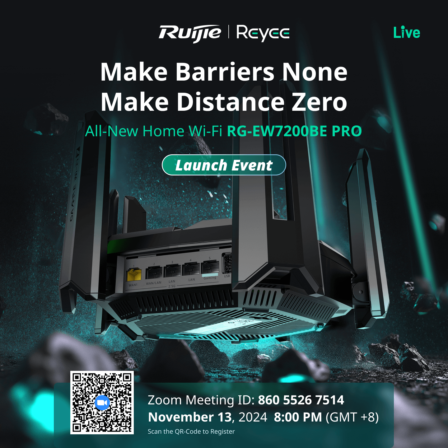 ew7200be pro launch event poster