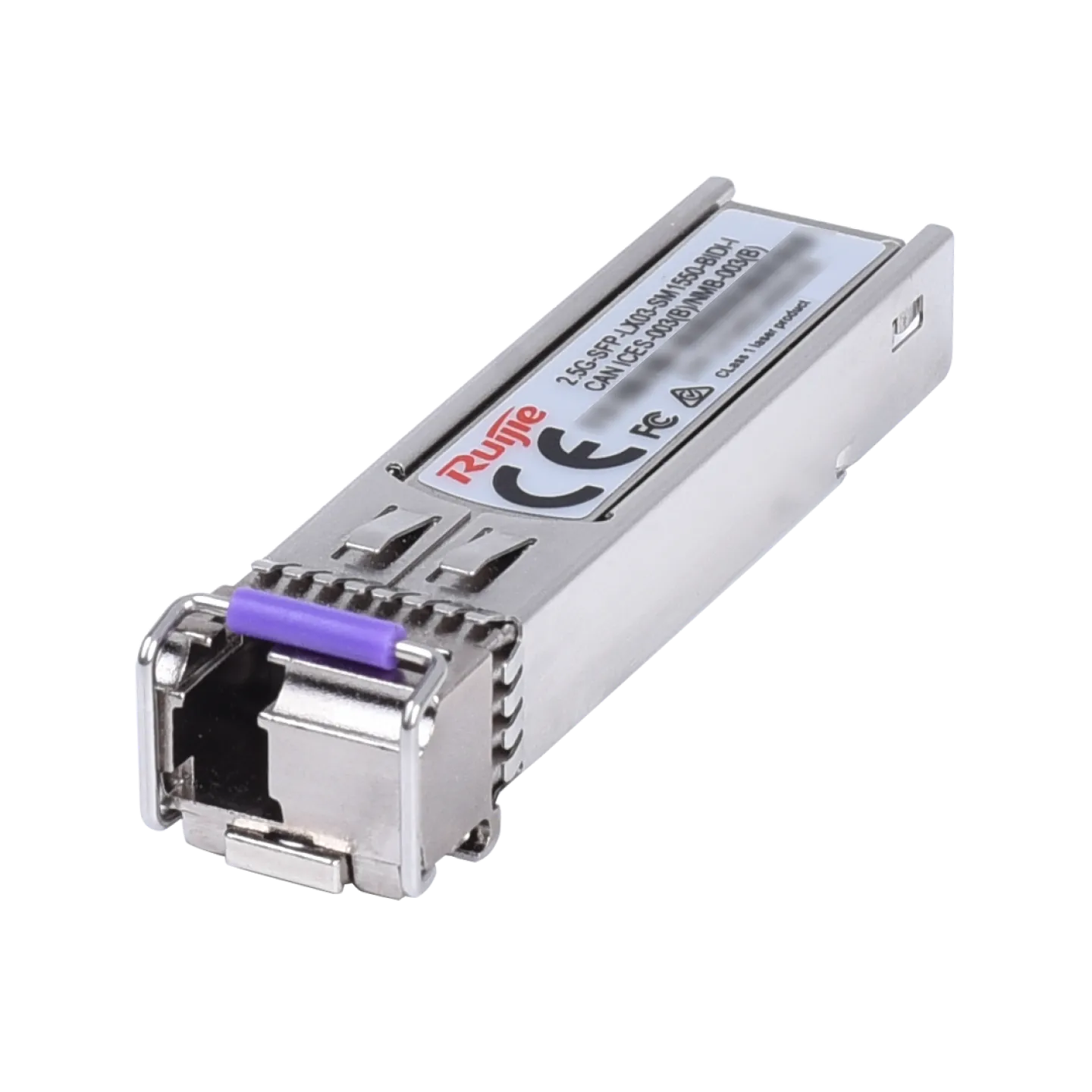 2.5G-SFP-LX03-SM1550-BIDI-I 2.5G BiDi SFP 1550nm-TX/1310nm-RX 3-km DOM Simplex LC SMF Transceiver Module
