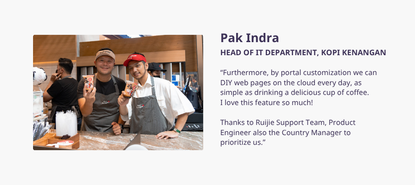 KK Coffee decided to choose Reyee as permanent network solution provider