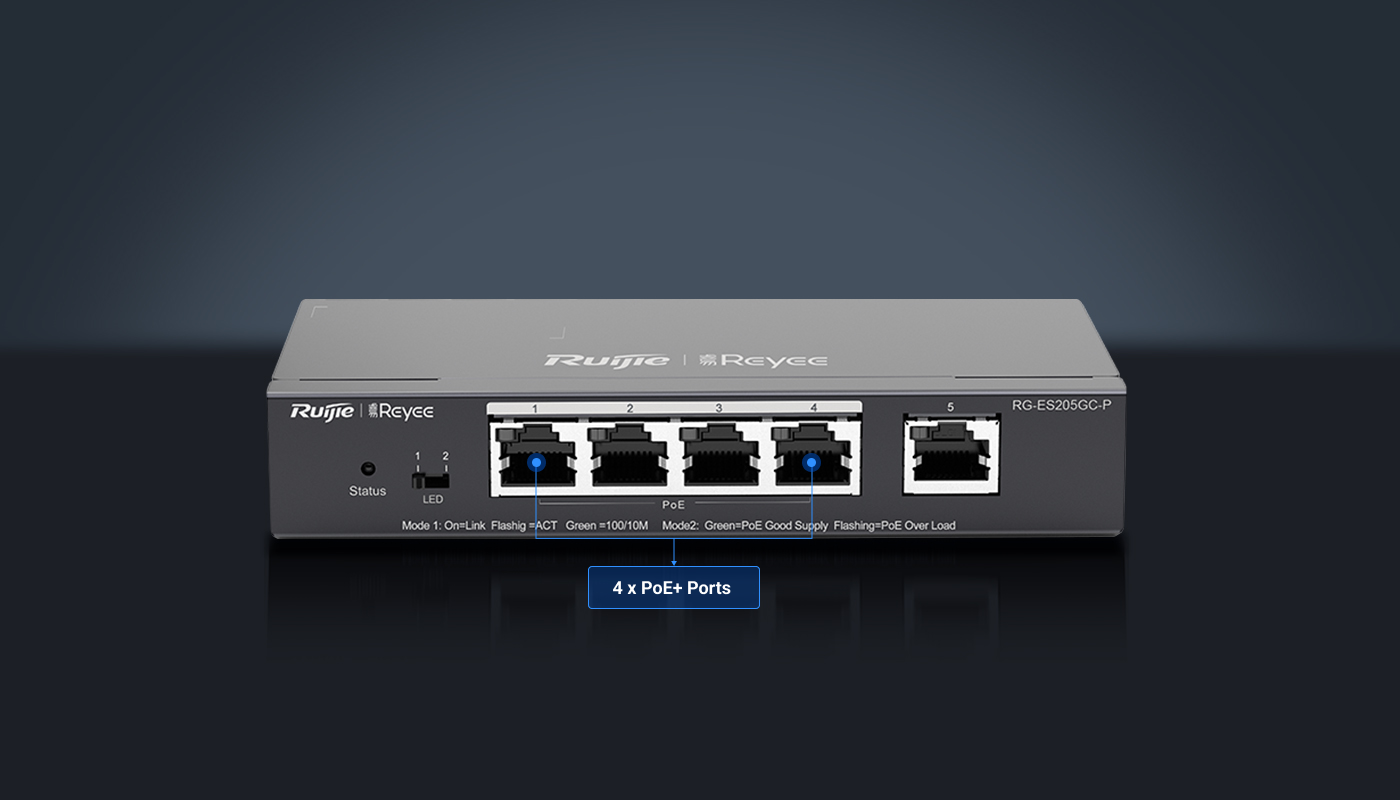 Reyee 5-Port Cloud Managed PoE Router