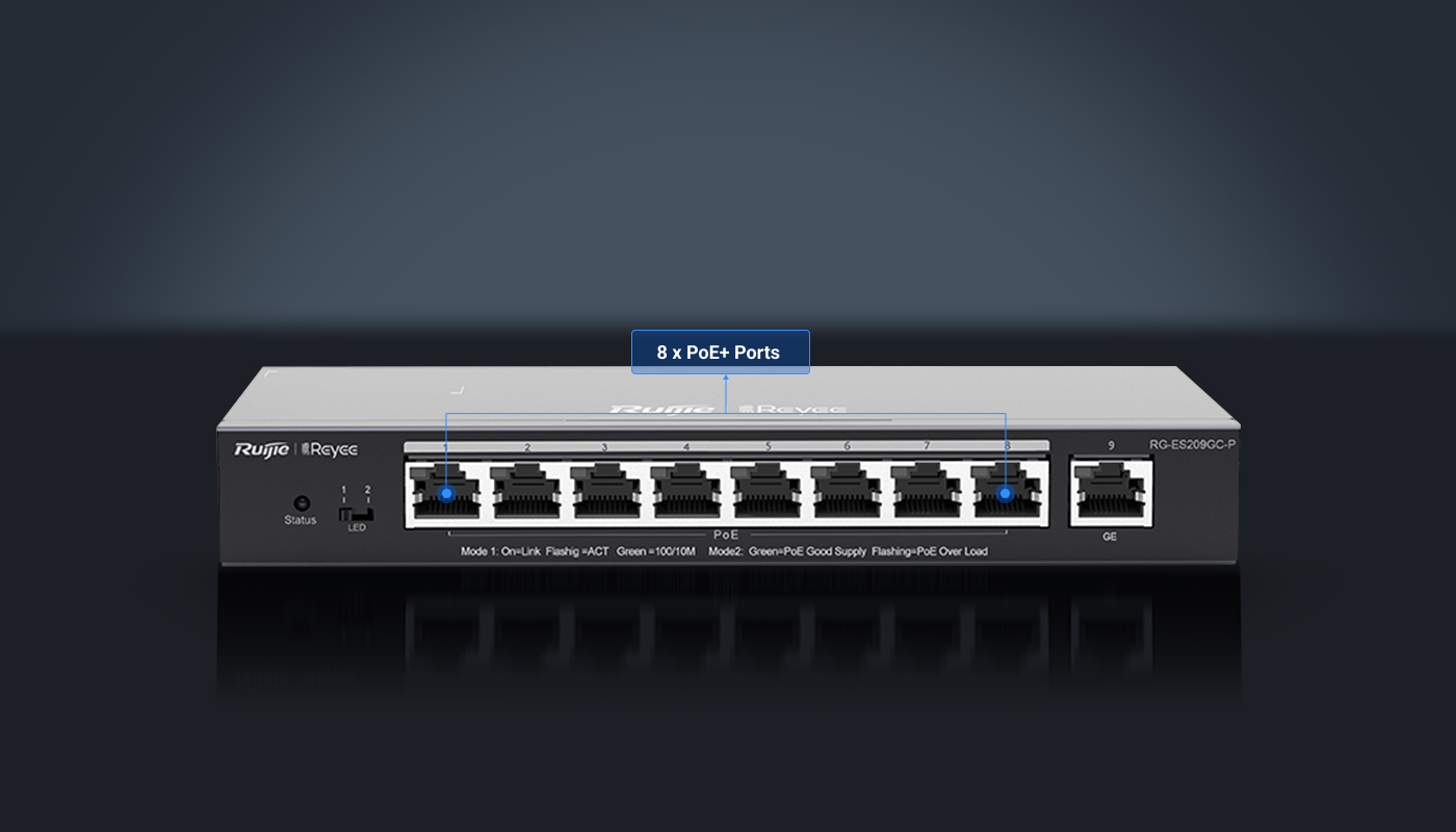 Ruijie Reyee RG-ES206GC-P(US) Switch 6-Port Gigabit Smart Cloud Mananged PoE  - AbuMaizar Dental Roots Clinic