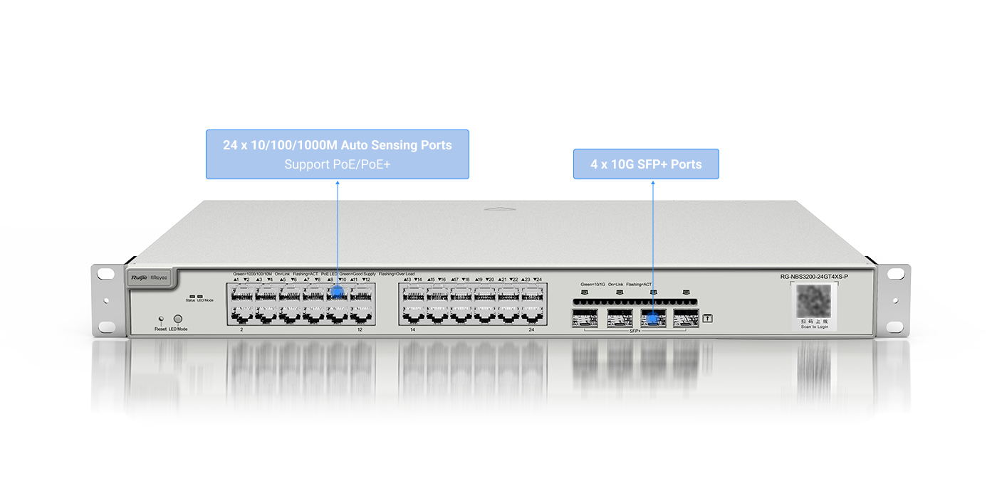 Cloud Network Switch, PoE, 24 Port, 370W