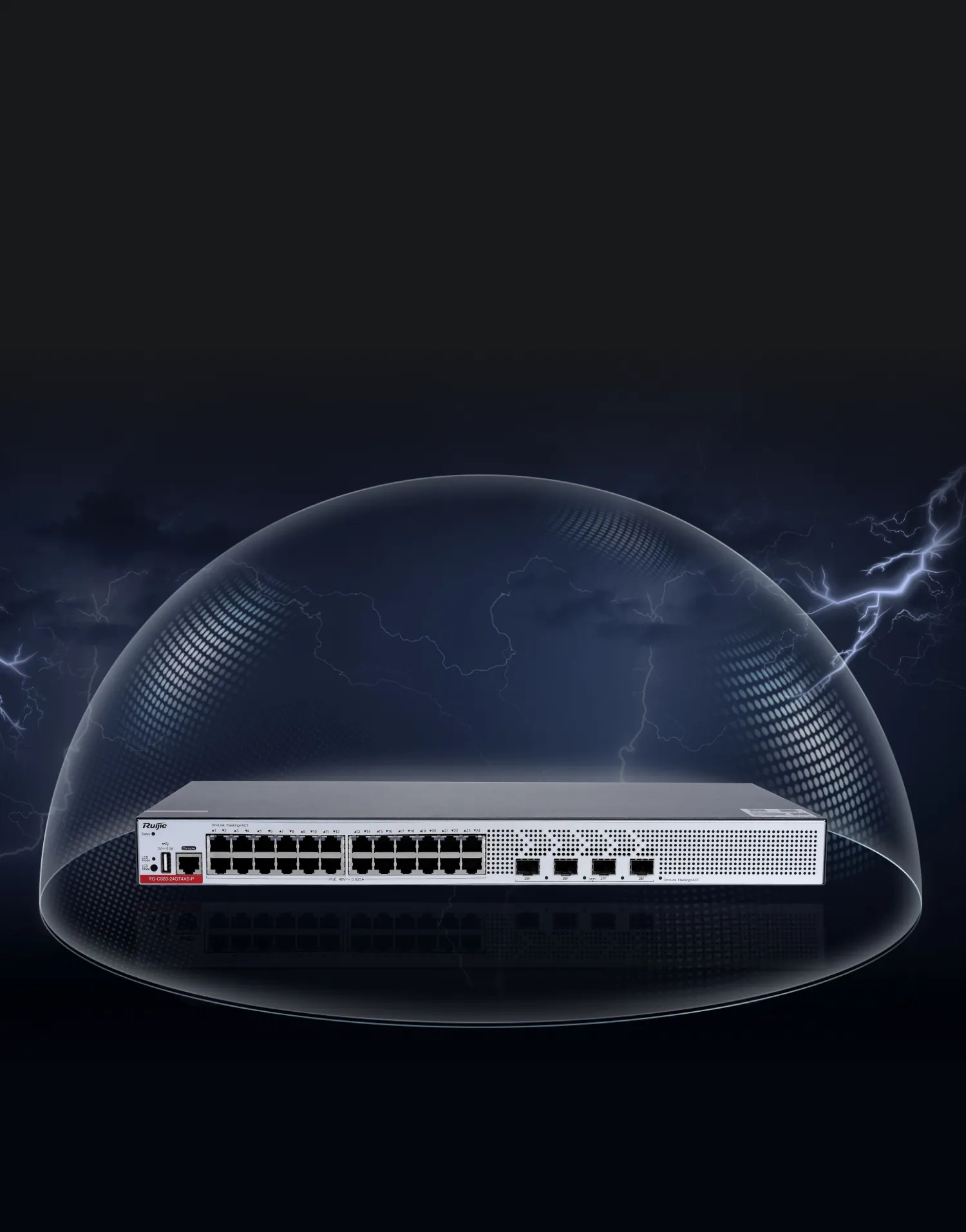 Campus Switches RG-CS83-24GT4XS-P 24-Port 1GE RJ45 Layer 3