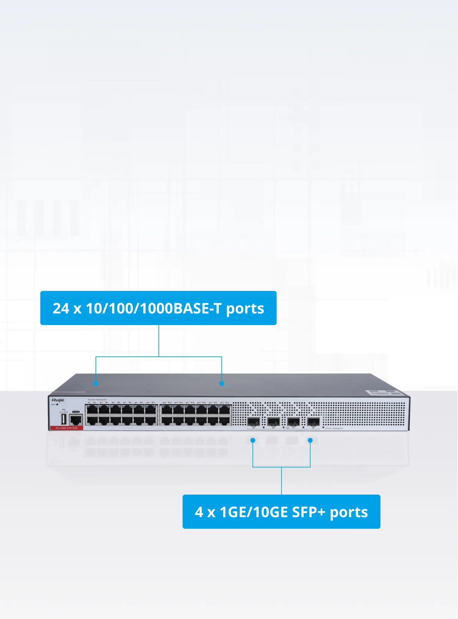 Campus Switches RG-CS83-24GT4XS 24-Port 1GE RJ45 Layer 3