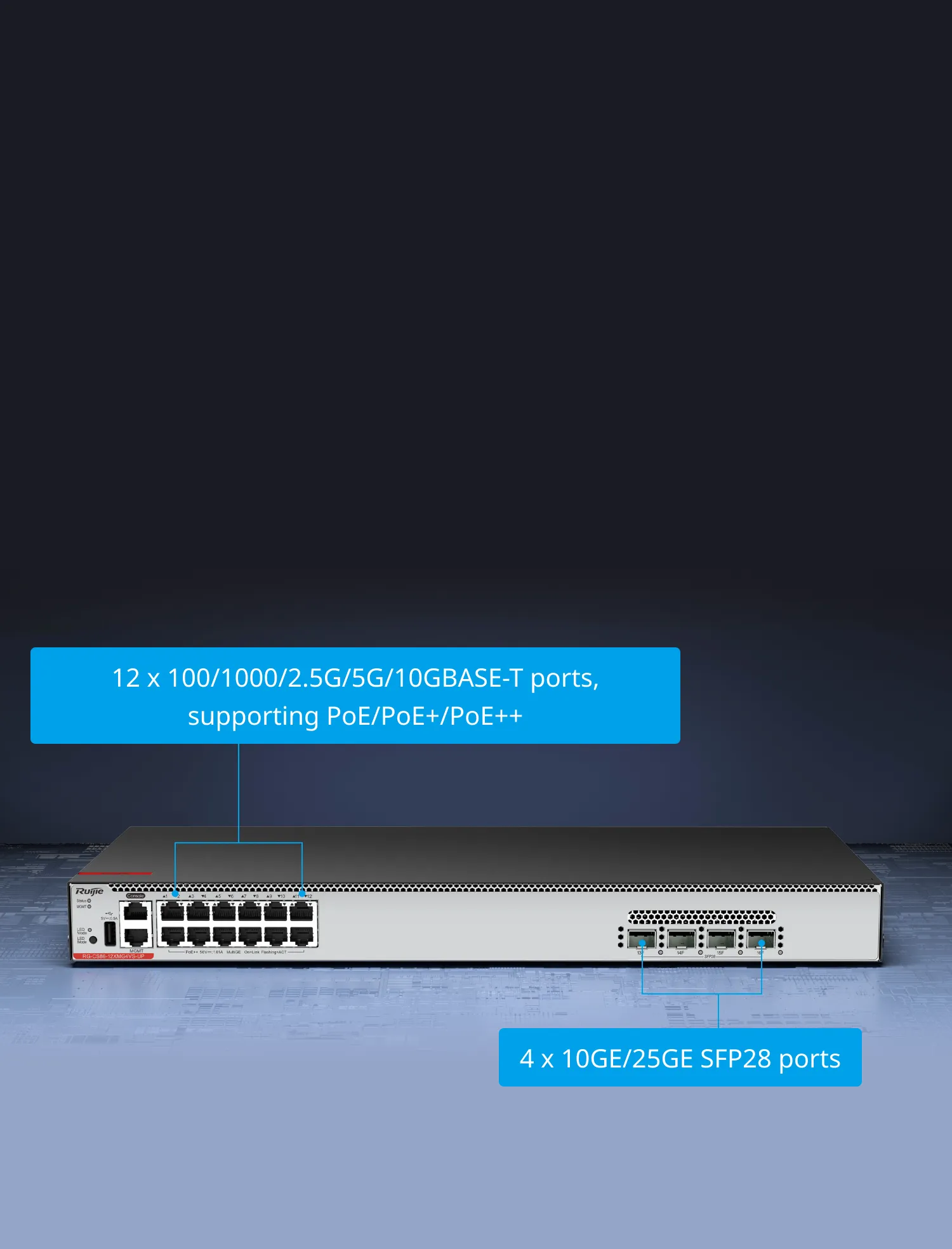 Switch réseau injecteur Hi-PoE Gigabit Ethernet 8+1 ports (pour