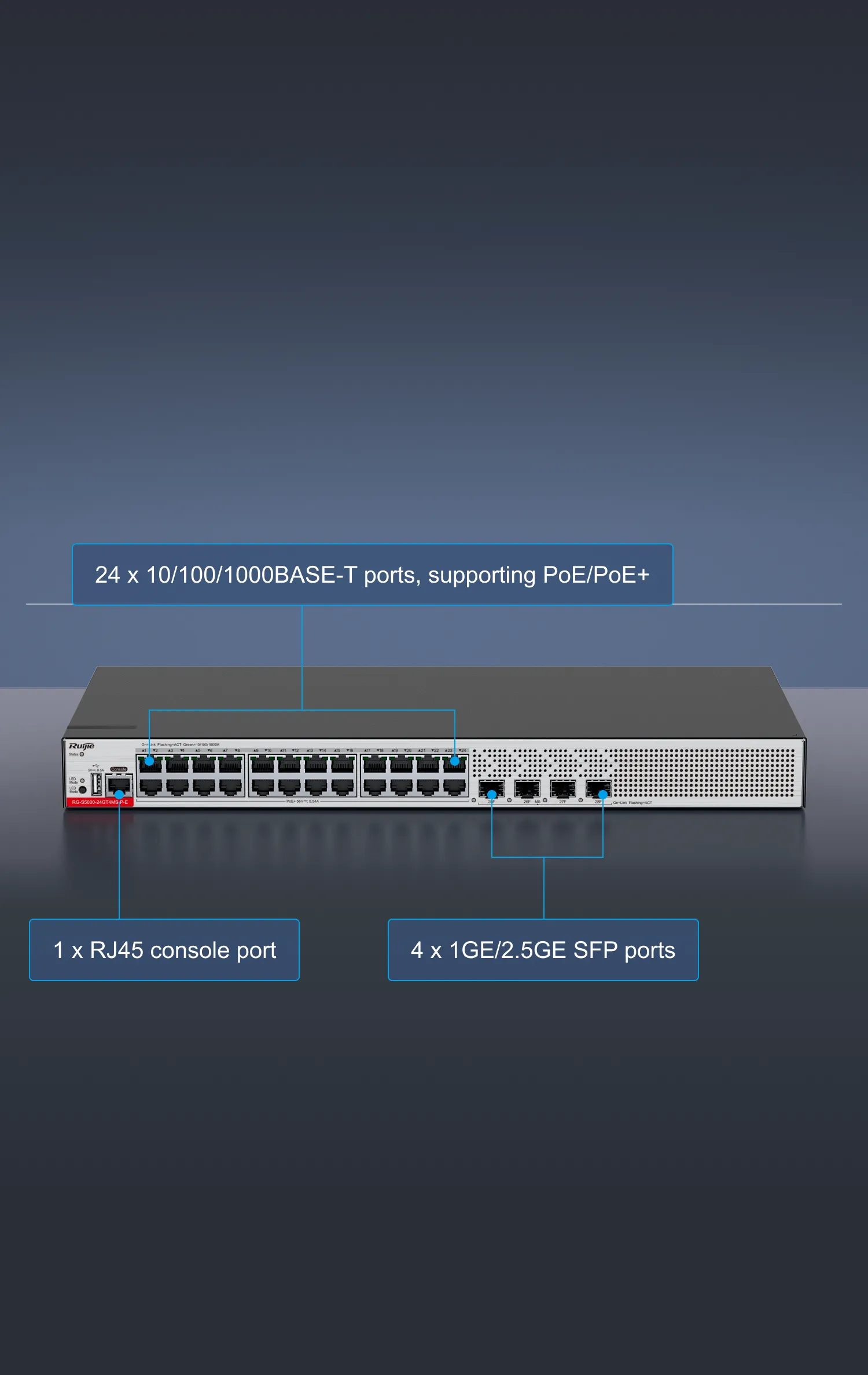 週末限定ンセール RG-S5000-24GT4MS-P-E Switches Campus 24-Port 2 Layer Gigabit 人文+社会